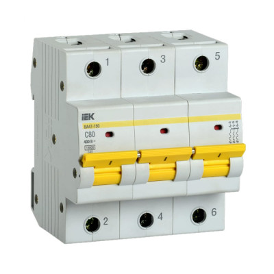 Автоматический выключатель IEK ВА47-150 MVA50-3-080-C