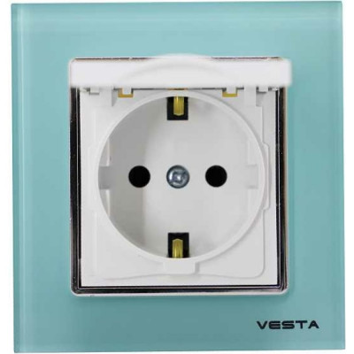 Одинарная розетка Vesta Electric Exclusive Blue FRZ00041016SIN