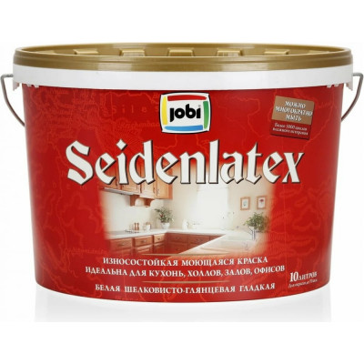 Износостойкая краска для стен и потолков JOBI SEIDENLATEX 11910