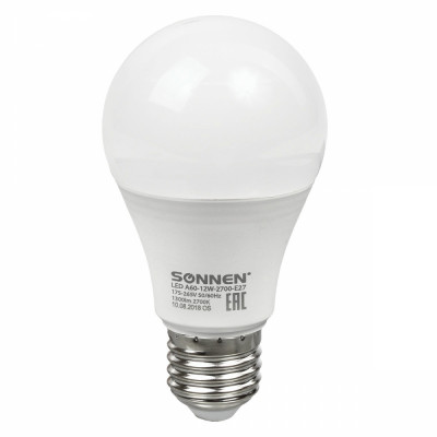 Светодиодная лампа SONNEN LED A60-12W-2700-E27