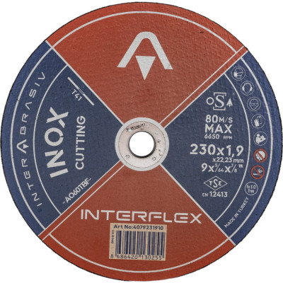 Отрезной круг Interflex INOX A060TBF 4079231910