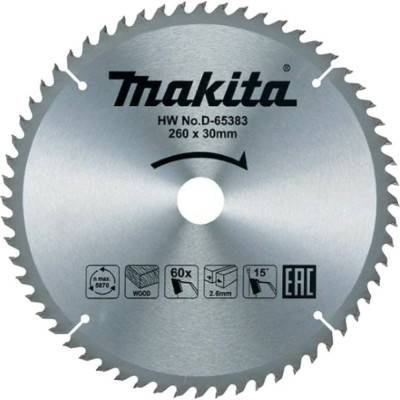 Пильный диск для дерева Makita D-65383