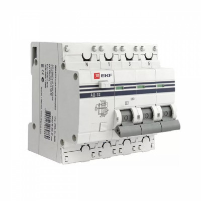 Электронный дифференциальный автомат EKF PROxima АД-32 DA32-63-300-4P-pro