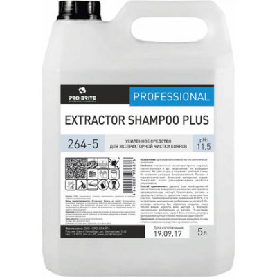 Средство для экстракторной чистки ковров PRO-BRITE EXTRACTOR SHAMPOO PLUS 264-5 605276