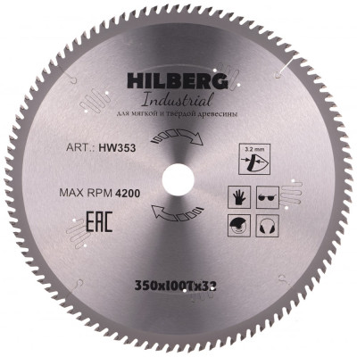 Пильный диск по дереву Hilberg Hilberg Industrial HW353