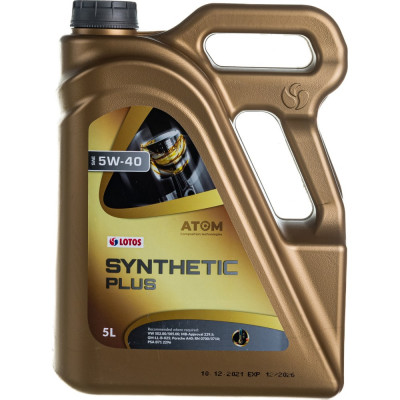 Синтетическое моторное масло lotos SYNTHETIC PLUS 5W40 WF-K502Y00-0H1