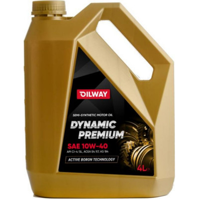 Полусинтетическое моторное масло OILWAY Dynamic Premium 10W-40, API CI-4/SL 4670030170675