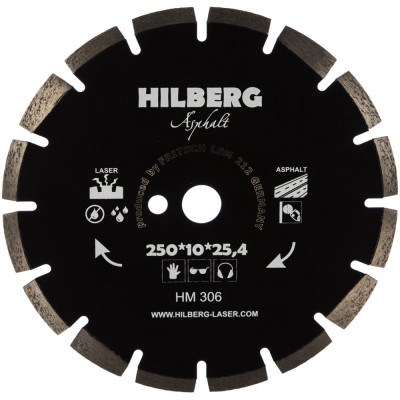 Отрезной алмазный диск по асфальту Hilberg Hilberg Hard Materials HM306