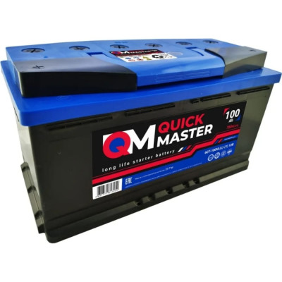 Аккумуляторная батарея Quick Master SP 6СТ-100 (L)-(1) 780А, 353x175x190 4657771813252