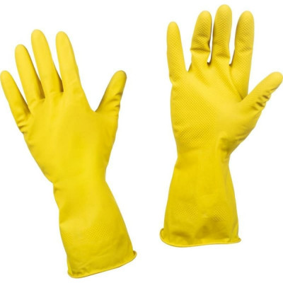 Латексные желтые перчатки ООО Комус 1297210