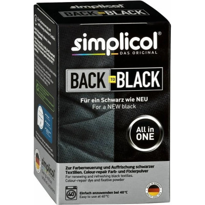 Краска для восстановления цвета черной одежды SIMPLICOL BACK TO BLACK черная 400 г 2512