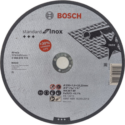 Отрезной круг Bosch Standard For Inox 2608619773