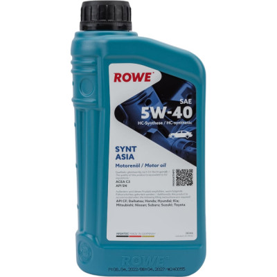 Моторное полусинтетическое масло Rowe HIGHTEC SYNT ASIA SAE 5W-40 20246-0010-99
