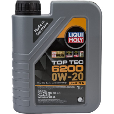 НС-синтетическое моторное масло LIQUI MOLY Top Tec 6200 0W-20 20787