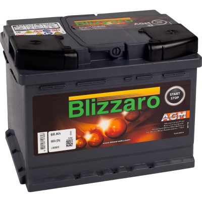Аккумулятор BLIZZARO AGM 60R 462590