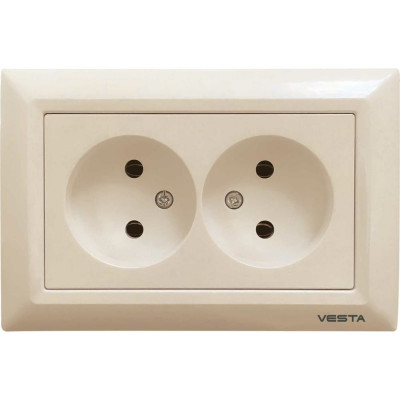 Двойная розетка Vesta Electric Roma FRZ00010112MLK
