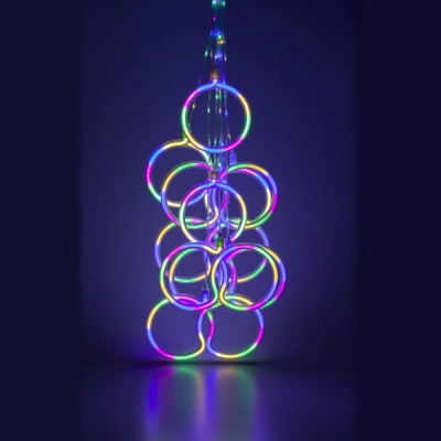 Новогодняя светодиодная гирлянда ЭРА Неоновые кольца ЕGNIG-RI Б0051878