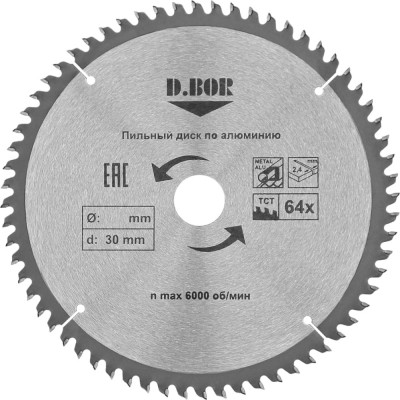 Пильный диск по алюминию D.BOR D-9K-412306405D