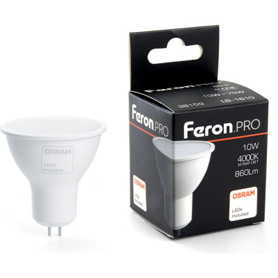 Светодиодная лампа FERON PRO LB-1610 MR16 G5.3 10W 4000K 38159