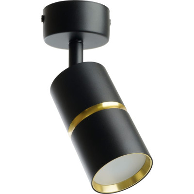 Настенно-потолочный светильник FERON ml1861 zen под лампу gu10, черный, золото 48641