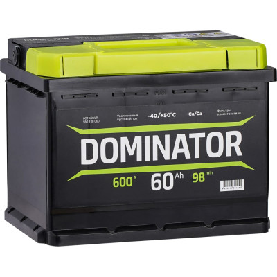 Аккумулятор Dominator 6 СТ 60 Ач 0 LR 600 А ССА 560108060