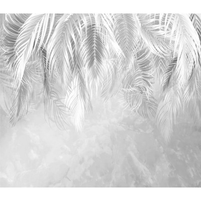 Фотообои Dekor Vinil Листья пальмы на сером фоне 7806dv