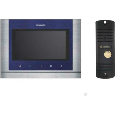 Комплект видеодомофона и вызывной панели COMMAX CDV-704MA Blue/AVC305B