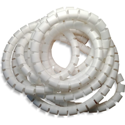 Спиральный защитный рукав PARLMU LXQ 22-2-k5, полиэтилен, размер 22, , цвет белый, длина 5 м PR4900400-5