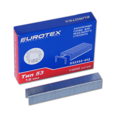 Скобы для мебельного степлера EUROTEX 032332-012