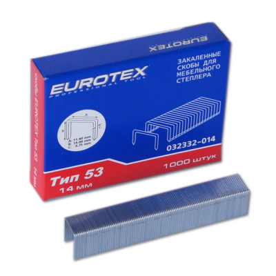 Скобы для мебельного степлера EUROTEX 032332-014