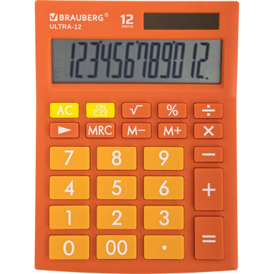 Настольный калькулятор BRAUBERG ULTRA-12-RG 250495