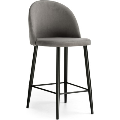 Барный стул Woodville Амизуре темно-серый, черный матовый 448663