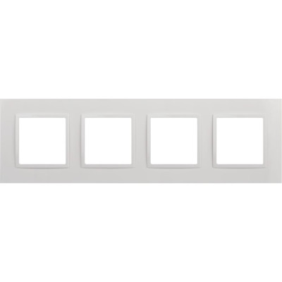 Рамка для розеток и выключателей ЭРА Elegance 14501401 Classic, на 4 поста, белый Б0060586
