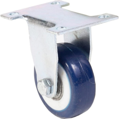 Мебельное синее колесо TOR FCv 93 (75 мм, неповоротное, площадка, поливинилхлорид, полипропилен обод, подшипниковое) 1027152