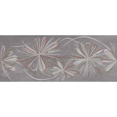 Декор Azori Ceramica sonnet grey flower, 20.1x50.5 см 587902001