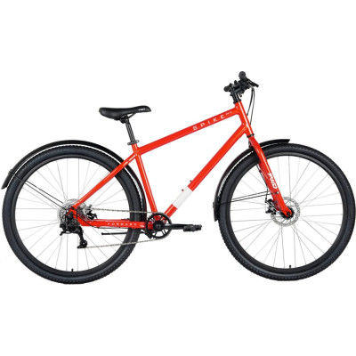 Велосипед FORWARD 29 SPIKE DISK 8-ск. 2023 рама 18 красный/белый IB3F98135XRDXWH