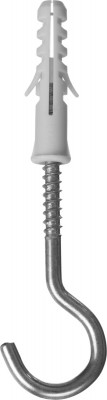 ЗУБР евро 8х40 / 5х75 мм, распорный дюбель полипропиленовый с шурупом-крюком, 70 шт (30685-08-40)