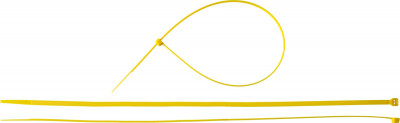 ЗУБР кс-ж1, 4.8 x 400 мм, нейлон ра66, 100 шт, желтые, кабельные стяжки, профессионал (309050-48-400)