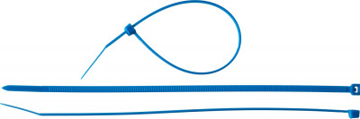 ЗУБР кс-с1, 3.6 x 200 мм, нейлон ра66, 100 шт, синие, кабельные стяжки, профессионал (309070-36-200)