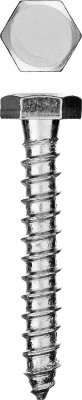 Шурупы шдш с шестигранной головкой (din 571), 40 х 8 мм, 80 шт, ЗУБР