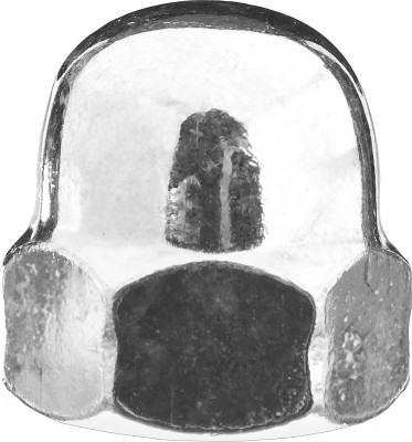 Гайка колпачковая din 1587, m8, 3 шт, оцинкованная, ЗУБР