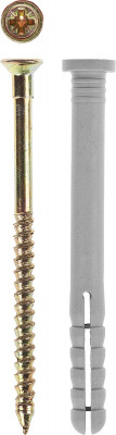 Дюбель-гвоздь полипропиленовый, цилиндрический бортик, 8 x 60 мм, 1050 шт, ЗУБР