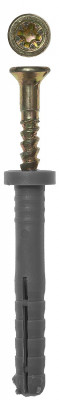 Дюбель-гвоздь ЗУБР полипропиленовый, цилиндрический бортик, 6 x 40 мм, 8 шт