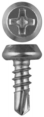 Саморезы клм-сц со сверлом для листового металла, 11 х 3.8 мм, 75 шт, оцинкованные, ЗУБР