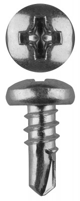 ЗУБР клм-сц, 9.5 х 3.5 мм, цинк, конусная головка, 22000 шт, саморез со сверлом для листового металла (4-300170-35-09)