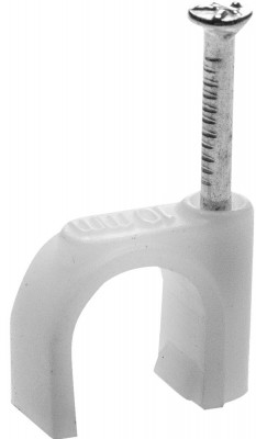 Скоба-держатель для круглого кабеля, 9 мм, 80 шт, с оцинкованным гвоздем, stayer