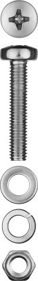 ЗУБР din 7985, m4 х 30 мм, цинк, 20 шт, винт с гайкой и шайбами (303476-04-030)