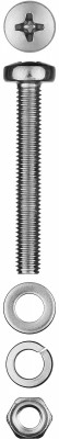 ЗУБР din 7985, m4 х 40 мм, цинк, 16 шт, винт с гайкой и шайбами (303476-04-040)