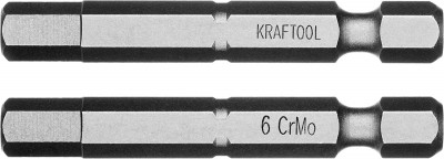 Kraftool hex 6, 50 мм, 2 шт, торсионные биты (26127-6-50-2)