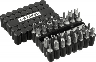 Stayer 33 шт, набор специальных бит с магнитным адаптером (26084-h33)